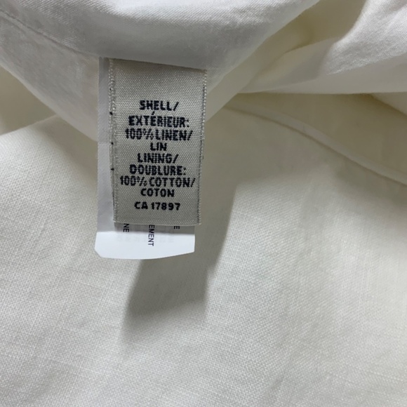 BANANA REPUBLIC 100% Linen White Mini Skirt Lined in 100% Cotton US Sz 12 - Picture 9 of 10